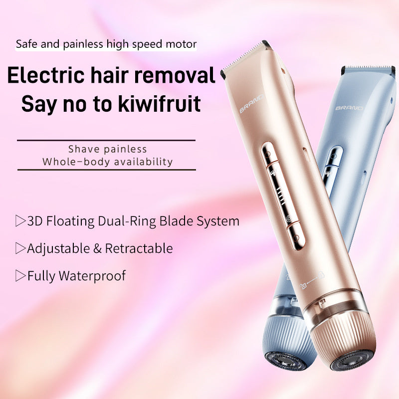 2 In 1 Hair Removal Epilator USB Rechargeable Trimmer Women Body Razor Face Leg Armpit Bikini Hand Pubic Shaver Hair Remover