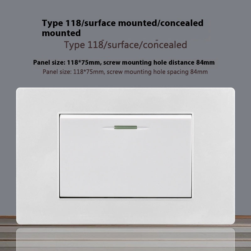 118 Type White 16A Israel Socket Panel