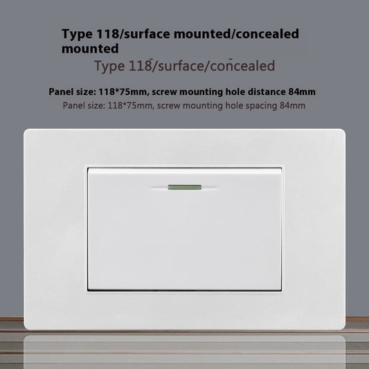 118 Type White 16A Israel Socket Panel