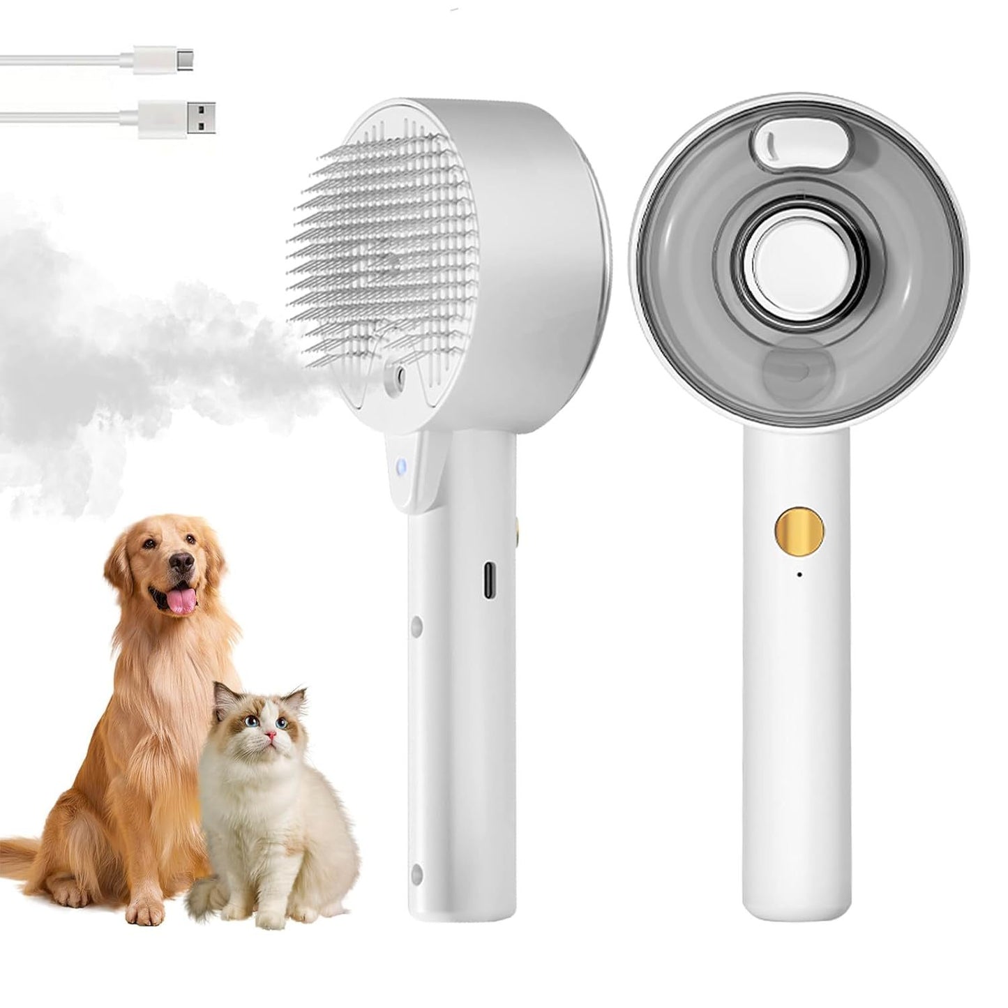 Cat Steam Brush For Shedding Spritz Defur Comb For Cats Cloud Care Cat Brush For Indoor Cats Shedding Steam Cat Brush For Long Short Hair Cats Dogs Spray Pet Grooming Brush For Massage Clean