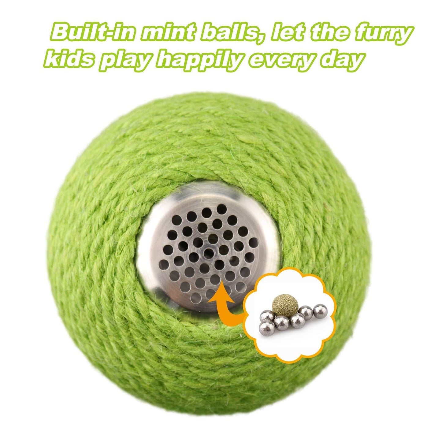 Interactive Tumbler Cactus Cat Scratcher Ball Catnip Toys Natural Sisal Scraper Tree Tower For Cat Indoor Play Hunting Exercise