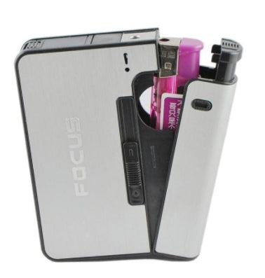 2x Aluminum Alloy Flame Automatic Cigarette Case Variants