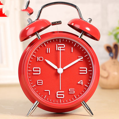 Three-dimensional Digital Alarm Clock Mute Students Loud Double Bells To Ring The Bell