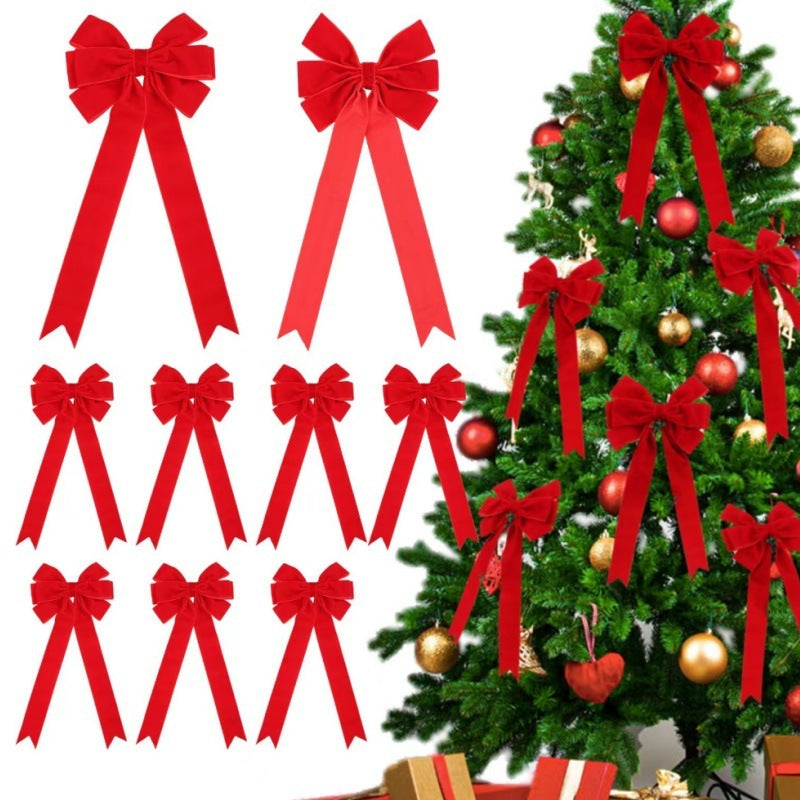 Christmas Tree Home Decorative Bowknot Garland Pendant