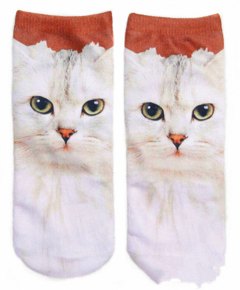 3D Printing Socks Flip Flops Cartoon Creative Socks Men And Women Couple Socks