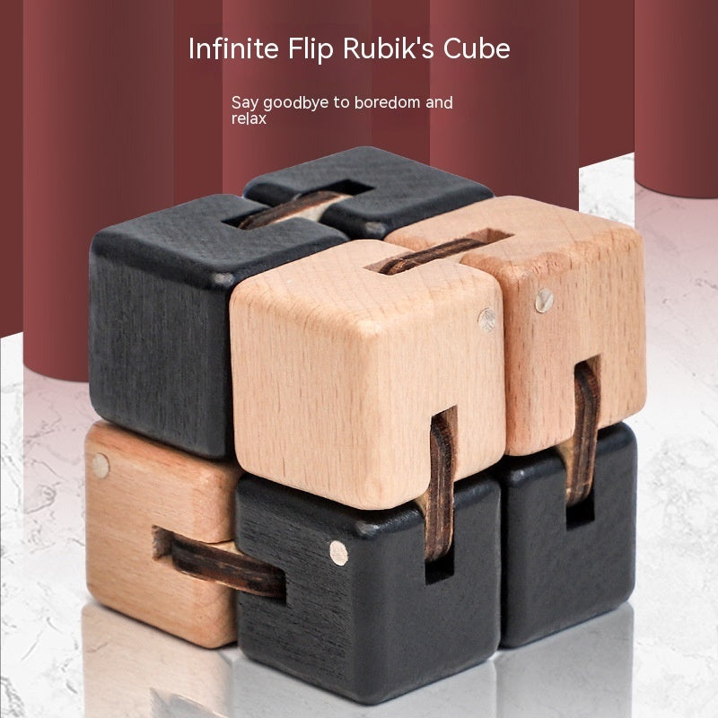 Wooden Infinite Cube Adult Flip Building Blocks Children's Educational Toys