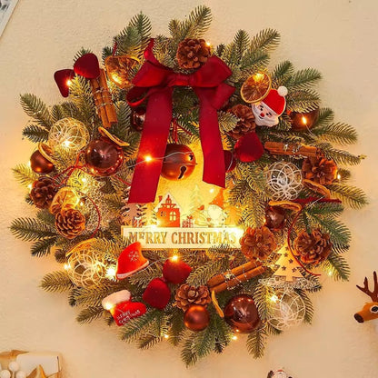 Christmas Wreath High-end Decorations Bow Pine Cone Christmas Ball