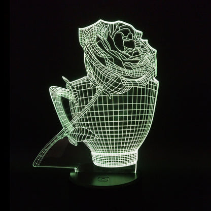 3D Rose Flower Night Light