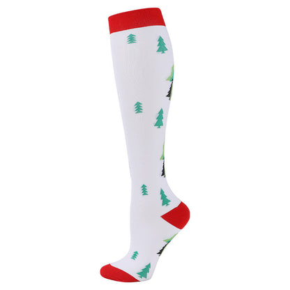 Men's And Women's Fashion Simple Christmas Sports Compression Socks