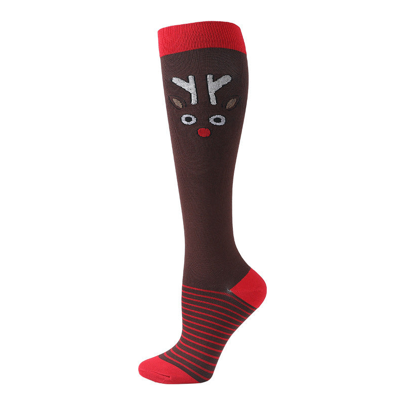 Men's And Women's Fashion Simple Christmas Sports Compression Socks