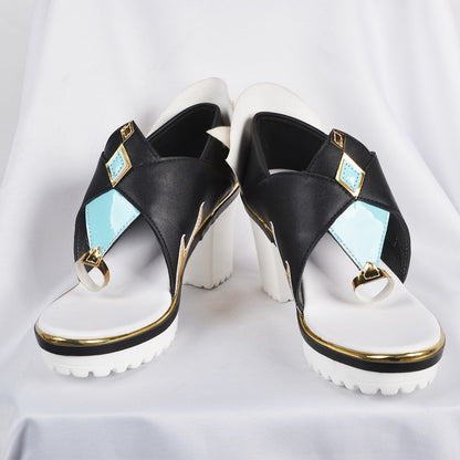 Genshin Impact Shenhe leather one-piece suit cosplay clothing anime animation clothing matching shoes