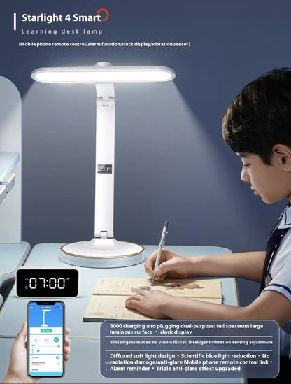 Student Reading Dormitory Folding Bedside Charging Smart Clock Eye Protection Desk Lamp