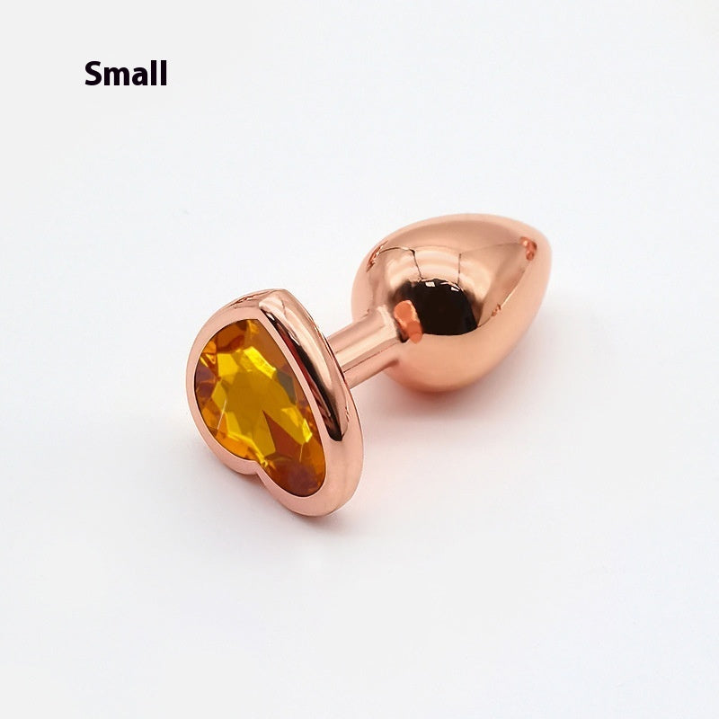 Heart-shaped Small Size Rose Gold Metal Women's Adult Products