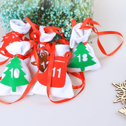 Christmas 11x16cm Hanging Countdown Calendar Bag