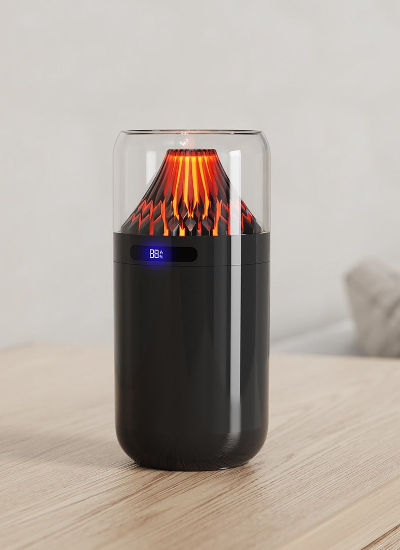 Volcano USB Humidifier Compact Battery-Powered Digital Display Car Aromatherapy Charging Air Moisturizing Humidifier