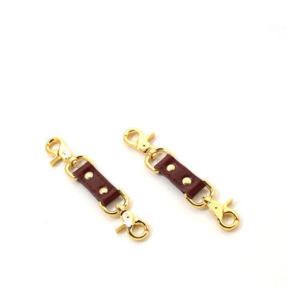 Adult Male And Female Leather Double Buckle Handcuffs For Couples