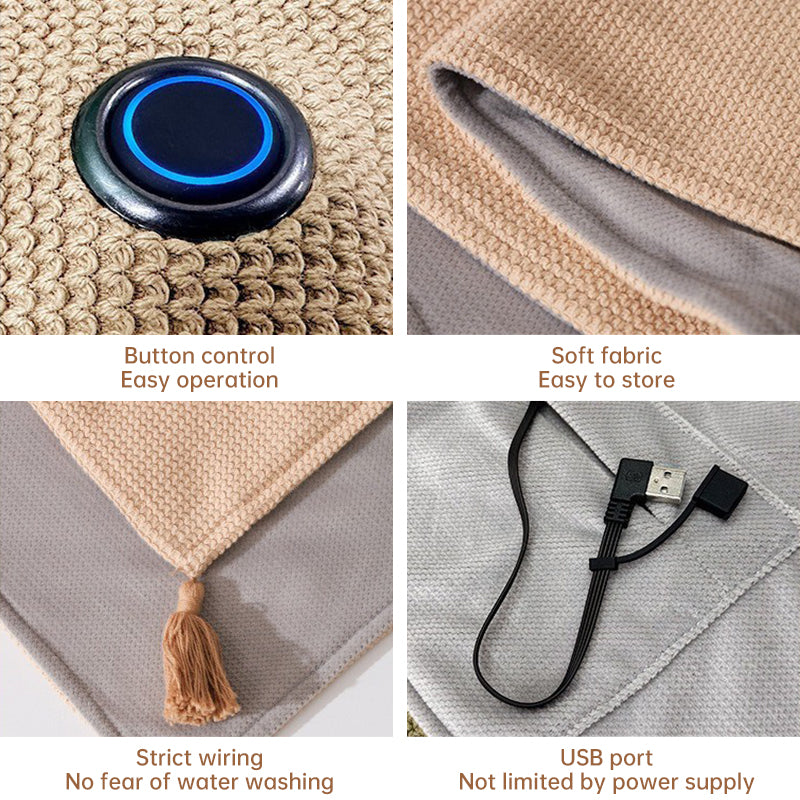 Versatile Women's Portable Heated Shawls: Combining Soft Zipper and USB Heating Technology for Cozy Warmth
