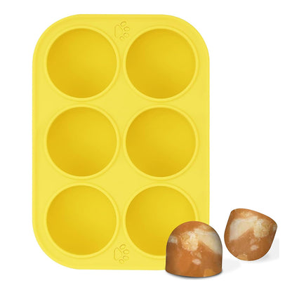 6 - cavity dog treat molds , compatible with Woof & Power Chewer Pupsicle, silicone for frozen treats, reusable for Pupsicle toy