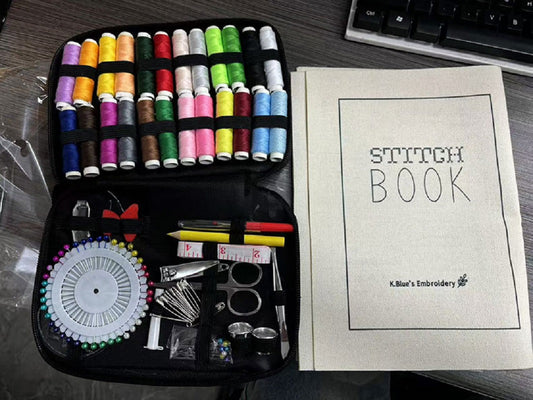 DIY Imitation Linen Sewing Book with Embroidery. Personalize, Improve Skills. Portable