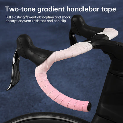 Road Bike Handlebar Tape: Double-Pinyin Cloud Pattern, Gradient Color, Comfortable, Shock - Absorbing, Breathable