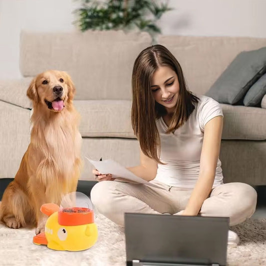 Intelligent Cartoon Dog Automatic Feeder: Large Capacity, Anti - slip, Doubles as Toy & Feeding Utensil