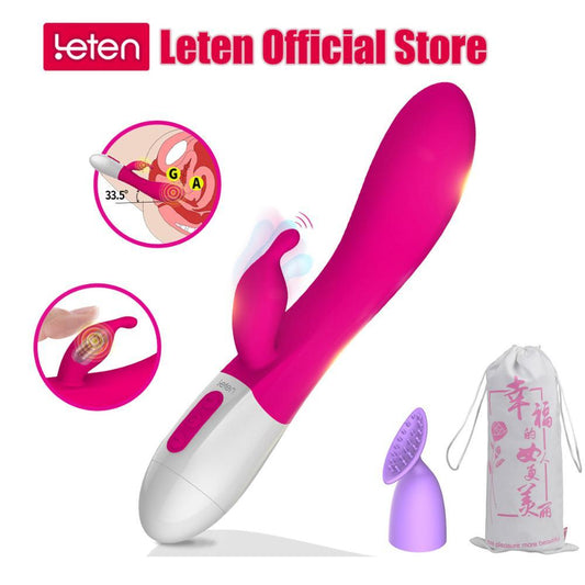 LETEN Multi Speed Vibrator For Women Wireless Clitoris Massage Rabbit Vibrator Silicone Soft Waterproof G Spot