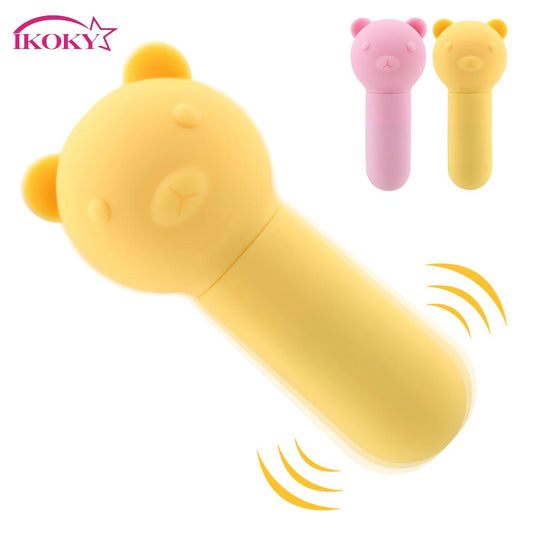 IKOKY 10 Frequency Bullet Vibrating Egg Clitoris Stimulator USB charging G-spot Massager Little Bear Vibrator Sex Toys For Women