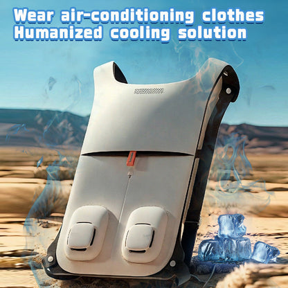 Semiconductor cooling clothing, back pad, outdoor construction air conditioner, waterproof