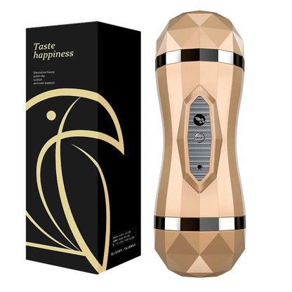 gelugee Male Masturbator Vibrator Real Vagina for Men Silicone Toy,Deep Throat Pussy Mouth Double Sex Toys for Adult Suck Man