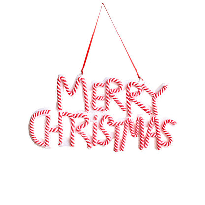 Merry Christmas Letter Plate Polymer Clay Christmas Tree Ornaments