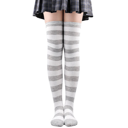 Striped Socks Hold-ups Women Over The Knee Halloween