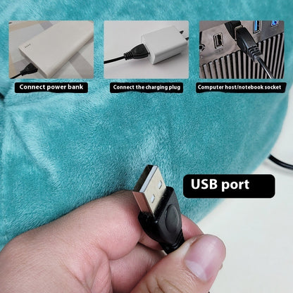 USB Plug-in Power Bank Heating Plush Feet Warmer