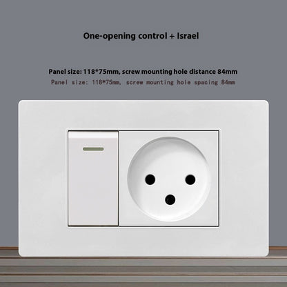 118 Type White 16A Israel Socket Panel