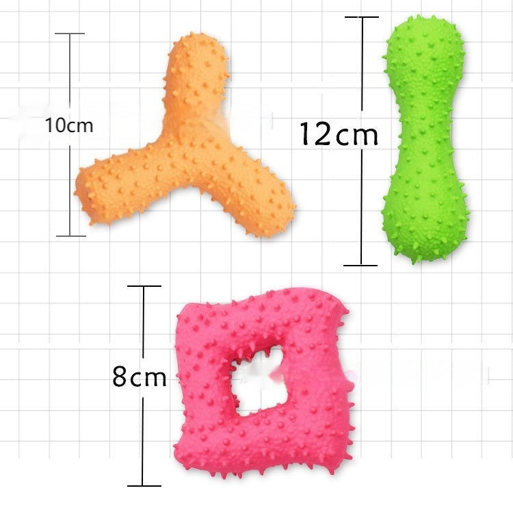 Pet Latex Toys Barbed Bone Sound Toy Tooth Cleaning