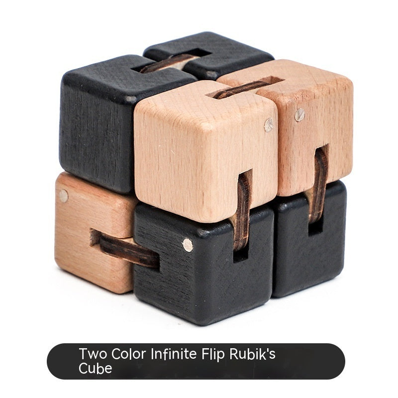 Wooden Infinite Cube Adult Flip Building Blocks Children's Educational Toys