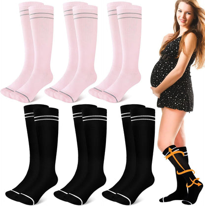 Pregnant Women Elastic Compression Mid-calf Calf Socks Female Skipping Rope Elastic Cycling