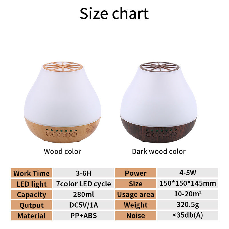 Usb Mute Ultrasonic Essential Oil Colorful Light Aroma Diffuser