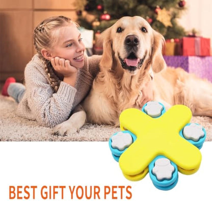 Dogs Food Puzzle Feeder Toys Interactive Dog Puzzle Toys Twister Dog Food Dispenser, Dog Enrichment Toys For IQ Training Adjustable Slower Feeder Dog Puzzle