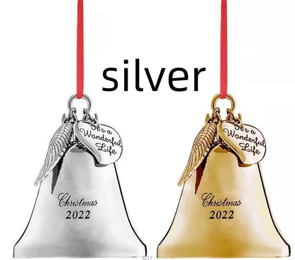 Wings Christmas Campanula Bells Souvenir Metal Pendant