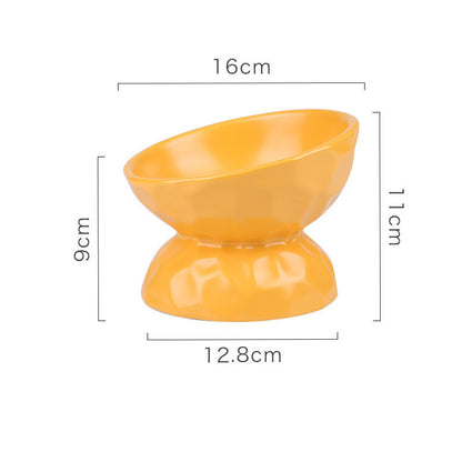 Ceramic Cat Bowl With High Feet To Protect Cervical Vertebrae Pets