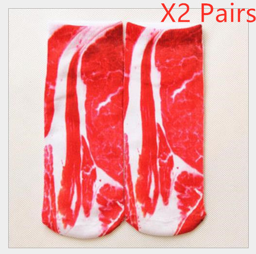 3D Printing Socks Flip Flops Cartoon Creative Socks Men And Women Couple Socks