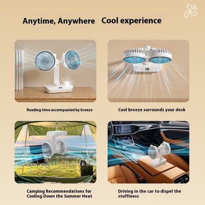 Multi Functional Dual Head Ultra Endurance Small Fan