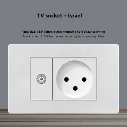 118 Type White 16A Israel Socket Panel