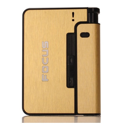 2x Aluminum Alloy Flame Automatic Cigarette Case Variants