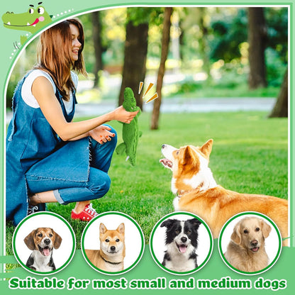 Squeaky Dog Toy Tough No Stuffing Toys For Aggressive Chewers Small Medium Large Dogs Durable Crinkle Interactive Plush Puppy Toys For Birthday Gift