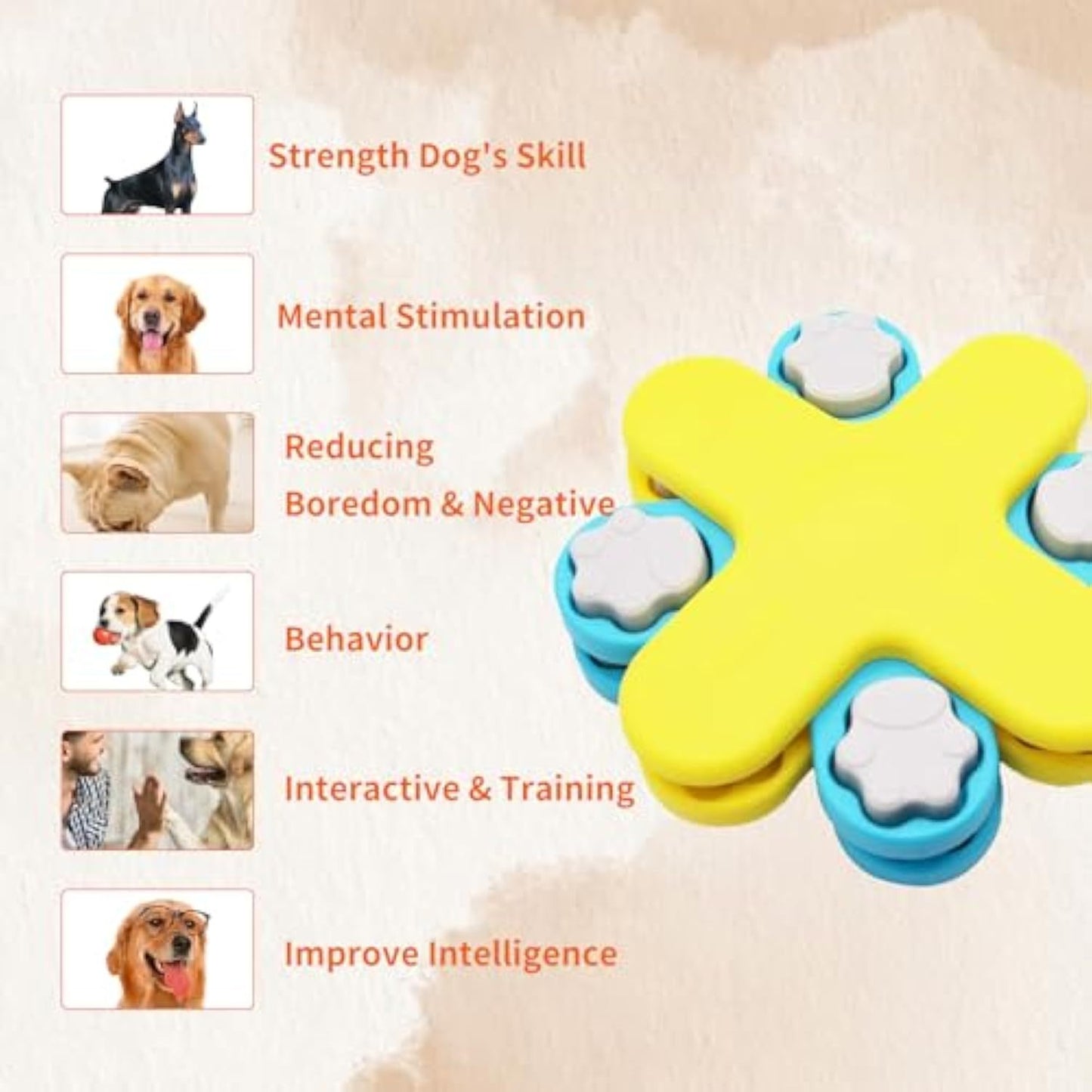Dogs Food Puzzle Feeder Toys Interactive Dog Puzzle Toys Twister Dog Food Dispenser, Dog Enrichment Toys For IQ Training Adjustable Slower Feeder Dog Puzzle