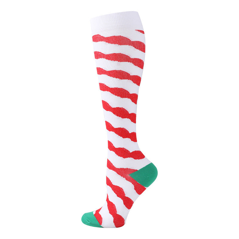 Men's And Women's Fashion Simple Christmas Sports Compression Socks