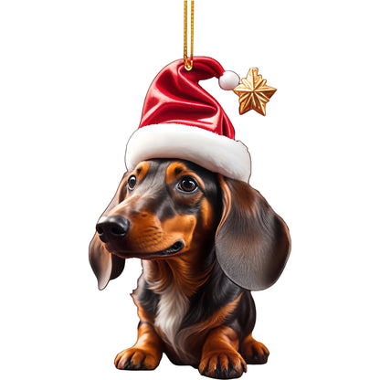 Christmas Tree Pendant Acrylic Ornaments Inside Car