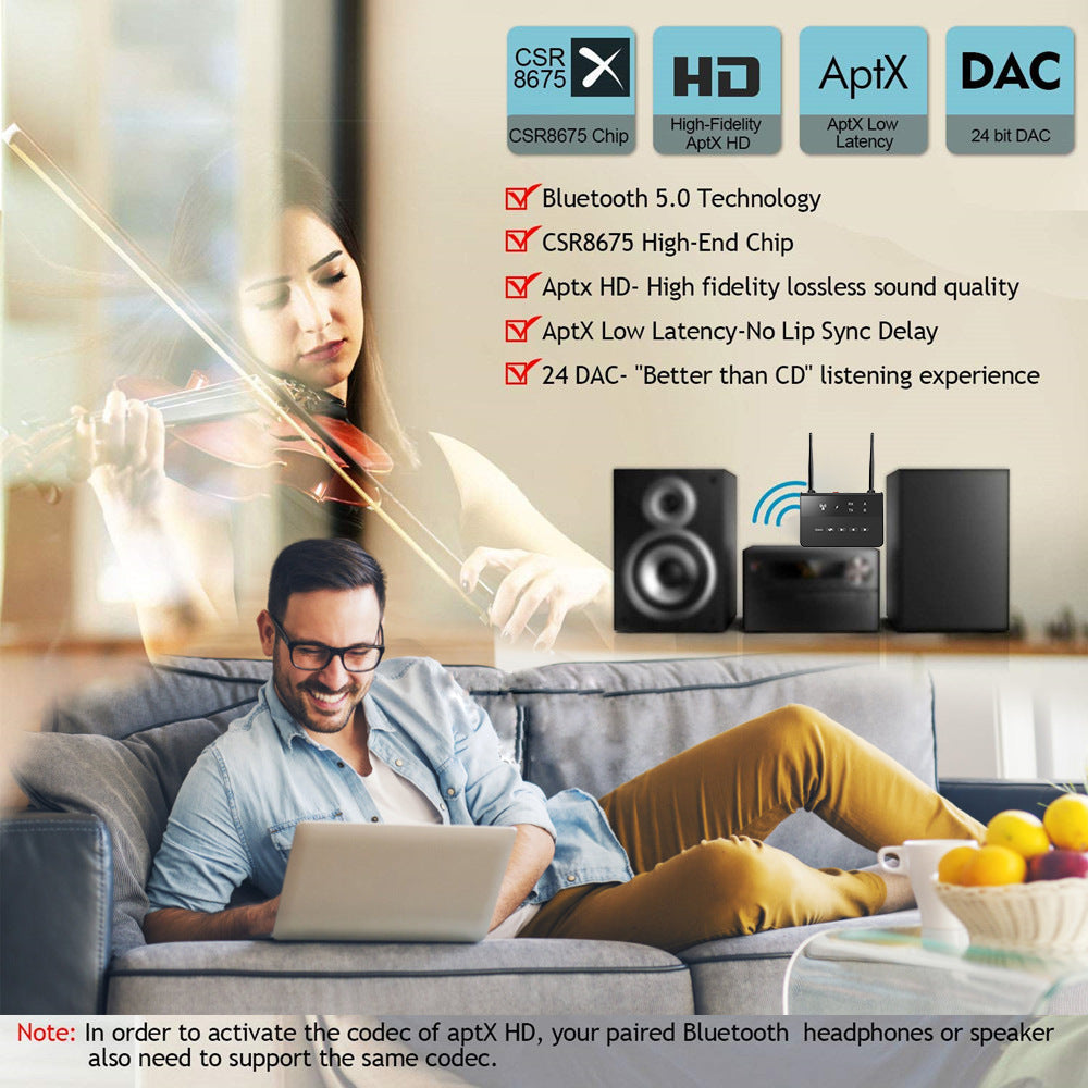 Low-latency Wireless Audio Adapter TV Headset