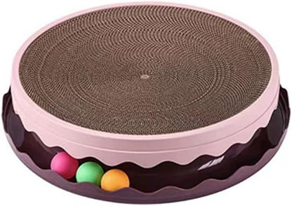 Round Cat Scratcher Toy Cat Scratcher Pad With Ball Interactive Training Exercise Mouse Play Toy With Ball Scratching Board Cat Scratcher Interactive Cat Toys For Indoor Cats Exercise Play